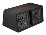 Car Audio Subwoofer Kicker L7R Dual 12" Loaded Enclosure