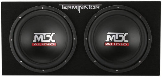 Car Audio Subwoofer MTX Audio Terminator Dual 12" 400W Sealed Subwoofer Enclosure - TNE212D