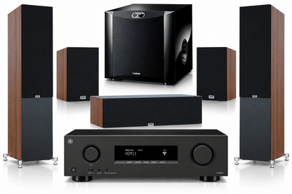 5.1 Pack Walnut Yamaha And Elac 5.1 Package