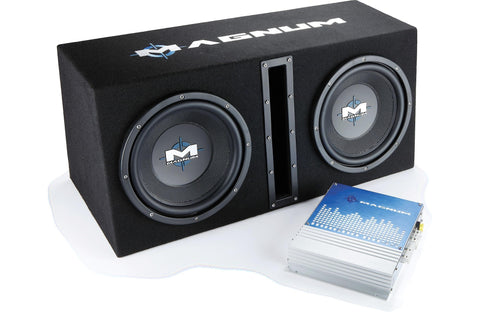 Car Audio Subwoofer MTX Audio Magnum Dual 10" 250W Ported Subwoofer + Amplifier - MB210SP