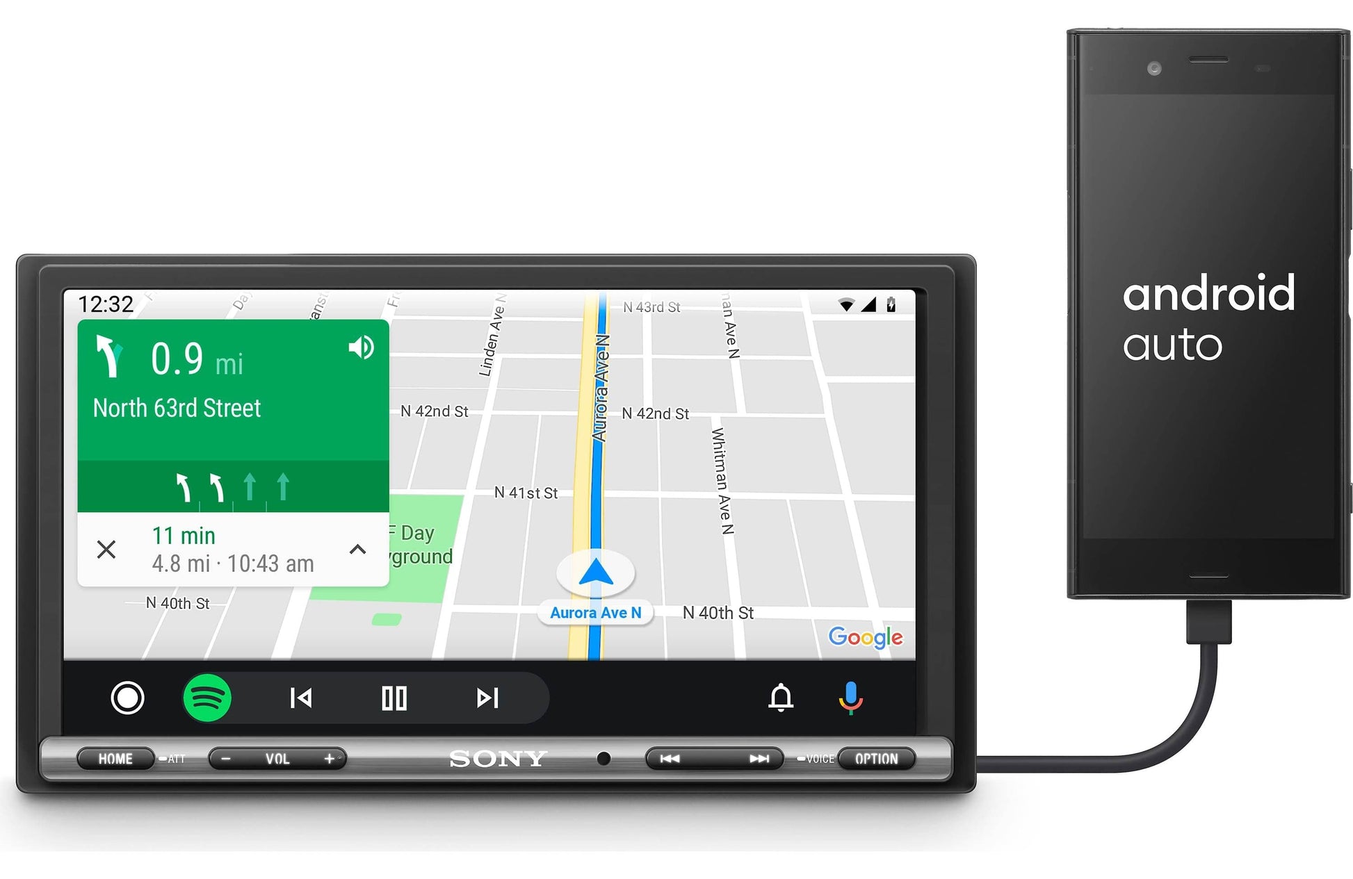 Car Head Unit Sony XAV-AX3200 Car Stereo Head Unit