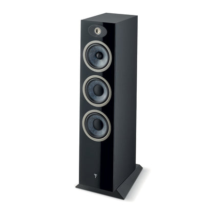 Floorstanding Speakers Black Lacquer Focal Theva No 3