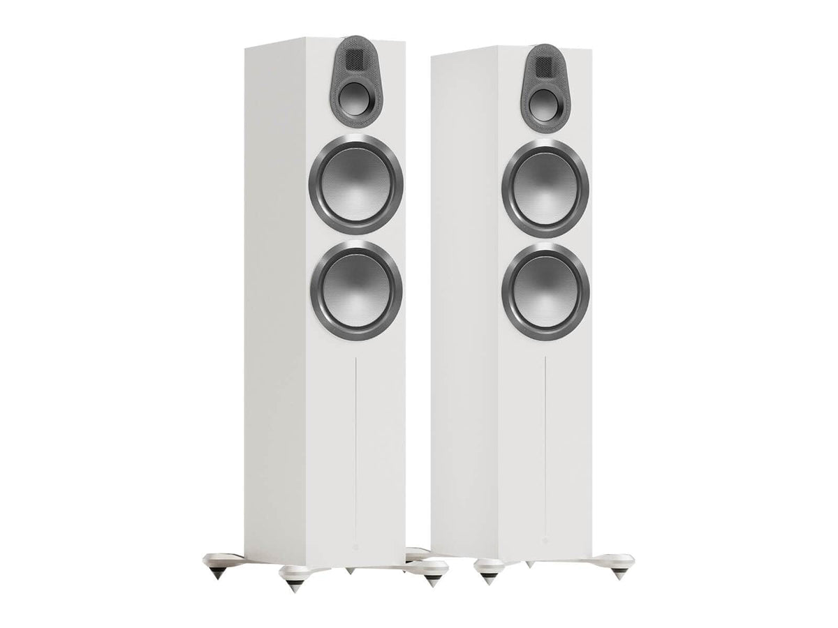 Floorstanding Speakers Satin White Monitor Audio Gold 500 6G