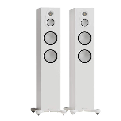Floorstanding Speakers Satin White Monitor Audio Silver 300 8G