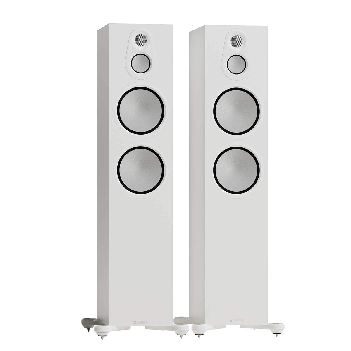 Floorstanding Speakers Satin White Monitor Audio Silver 500 8G