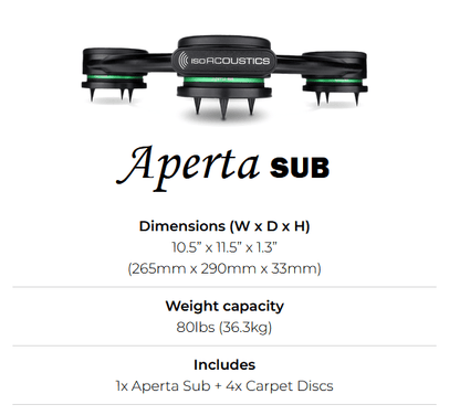 Home Audio Accessories IsoAcoustics Apera SUB Series Subwoofer Isolator