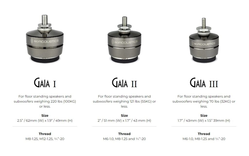 Home Audio Accessories IsoAcoustics GAIA Speaker Isolators