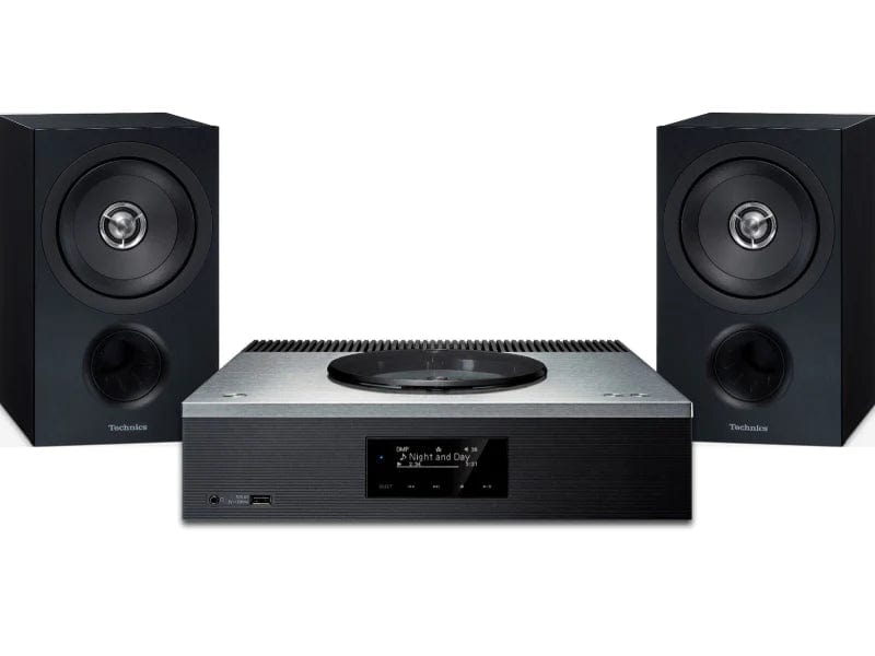 Stereo Amplifier Silver Technics SA-C600 + SB-C600 Network Receiver and Speaker Package Bundle!
