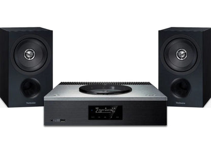 Stereo Amplifier Silver Technics SA-C600 + SB-C600 Network Receiver and Speaker Package Bundle!