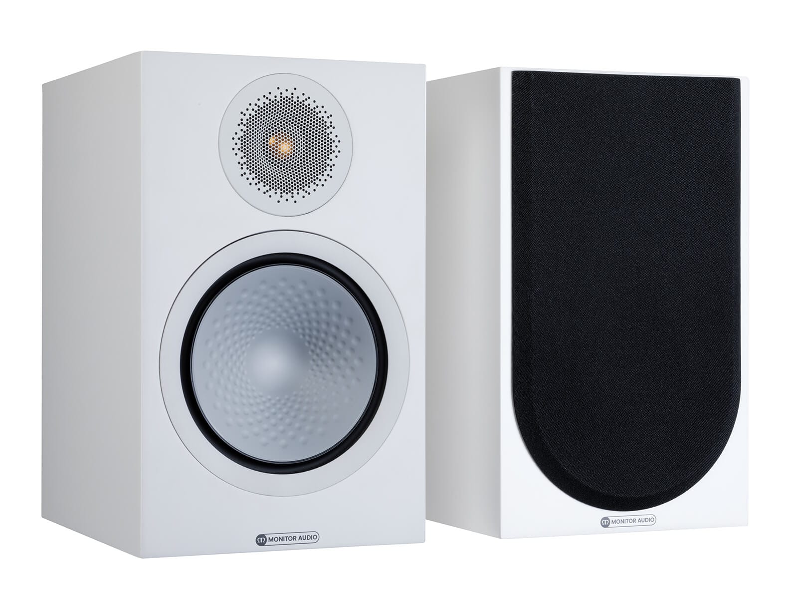 Bookshelf Speakers White Monitor Audio Silver 100 7G