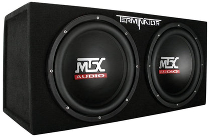 Car Audio Subwoofer MTX Audio Terminator Dual 12" 400W Sealed Subwoofer Enclosure - TNE212D