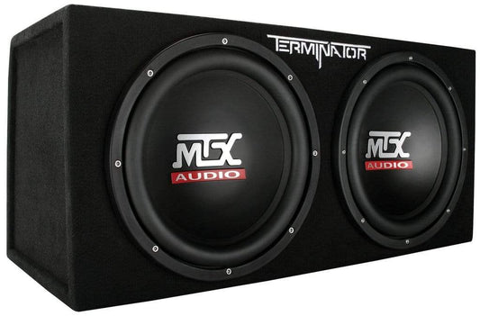 Car Audio Subwoofer MTX Audio Terminator Dual 12" 400W Sealed Subwoofer Enclosure - TNE212D