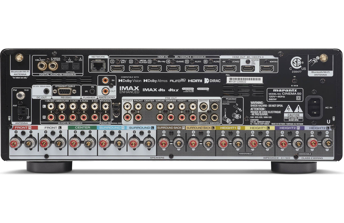 Home Theatre Amplifier Marantz Cinema 50 (Dolby Atmos)