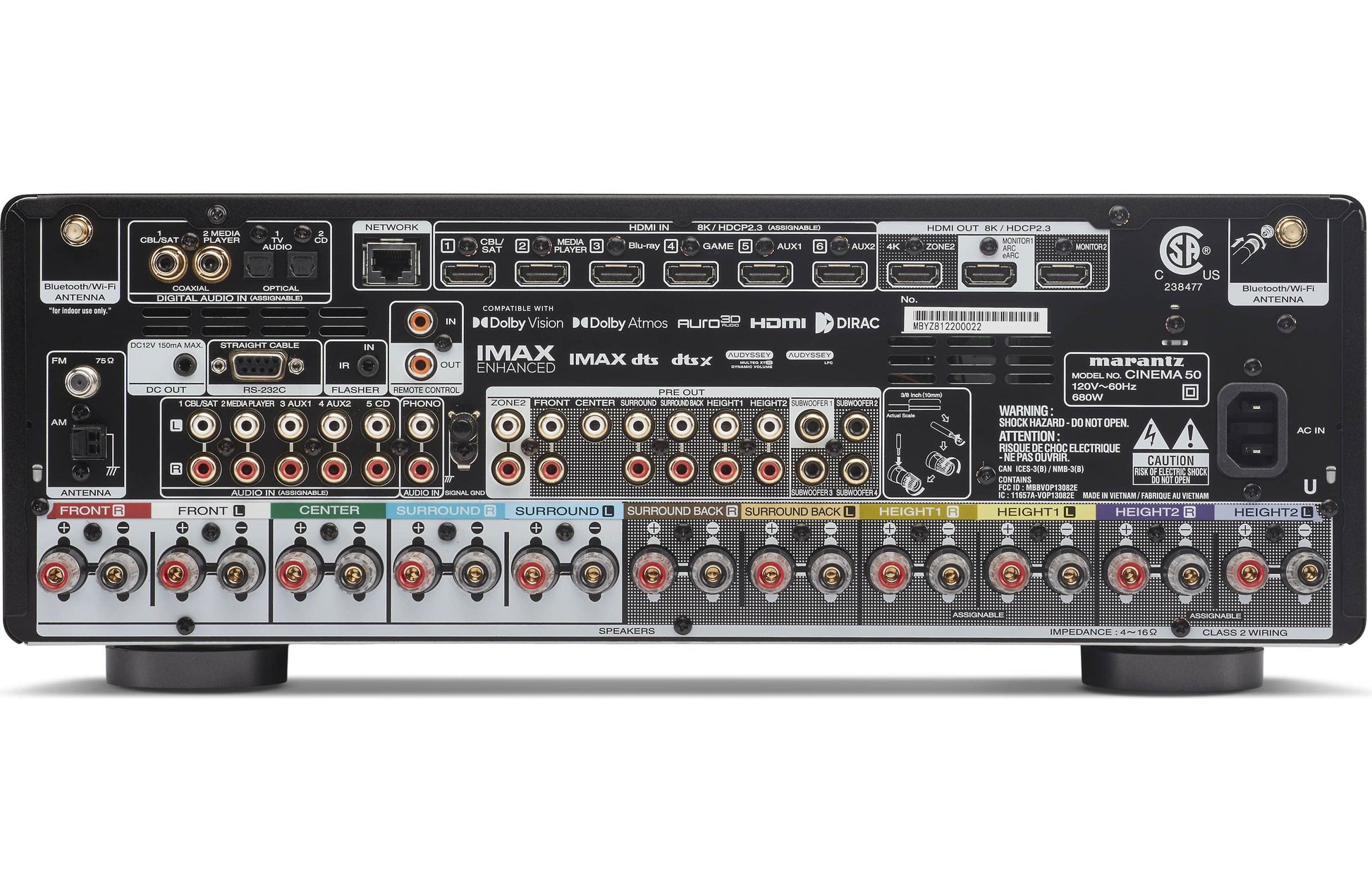 Home Theatre Amplifier Marantz Cinema 50 (Dolby Atmos)