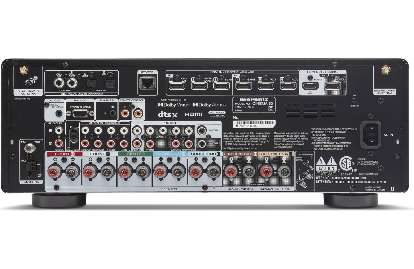 Home Theatre Amplifier Marantz Cinema 60 (Dolby Atmos)