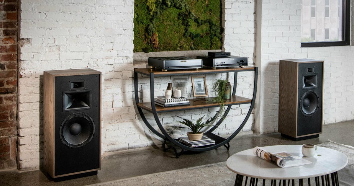 Packages Silver / Distressed Oak Klipsch Forte IV + Yamaha A-S1200 Black Friday Package