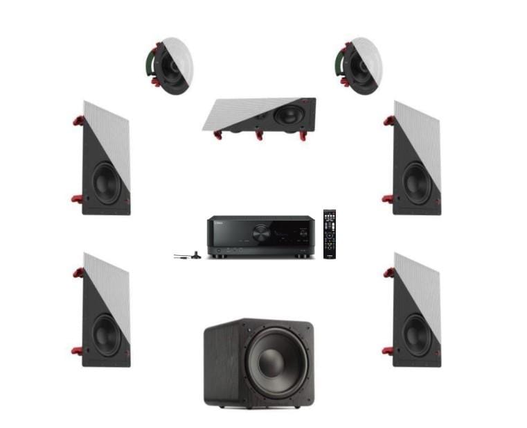 Packages YAMAHA & KLIPSCH 5.1.2 DOLBY ATMOS DISCRETE HOME THEATRE PACKAGE