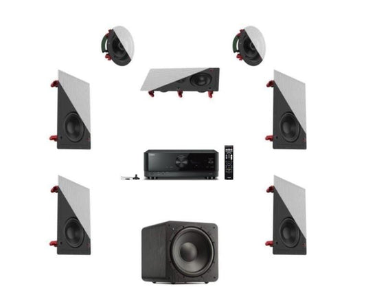 Packages YAMAHA & KLIPSCH 5.1.2 DOLBY ATMOS DISCRETE HOME THEATRE PACKAGE