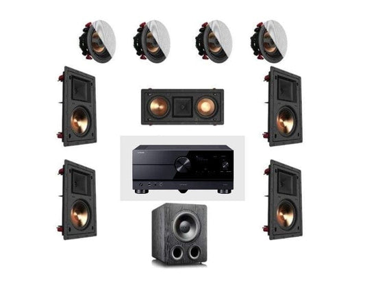 Packages YAMAHA & KLIPSCH 5.1.4 DOLBY ATMOS DISCRETE HOME THEATRE PACKAGE